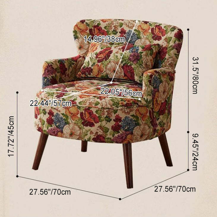 Vintage High Elasticity Wood Accent Chair