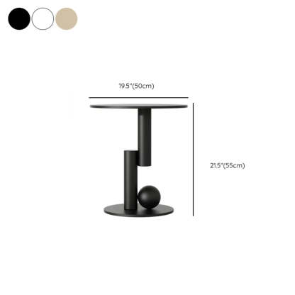 Contemporary Black Geometric Metal Side Table