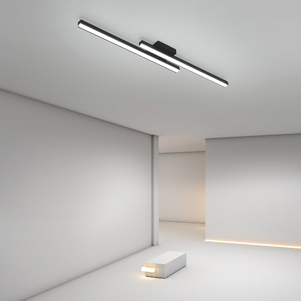 35" Modern LED Rectangular Flush Mount Kitchen Ceiling Light