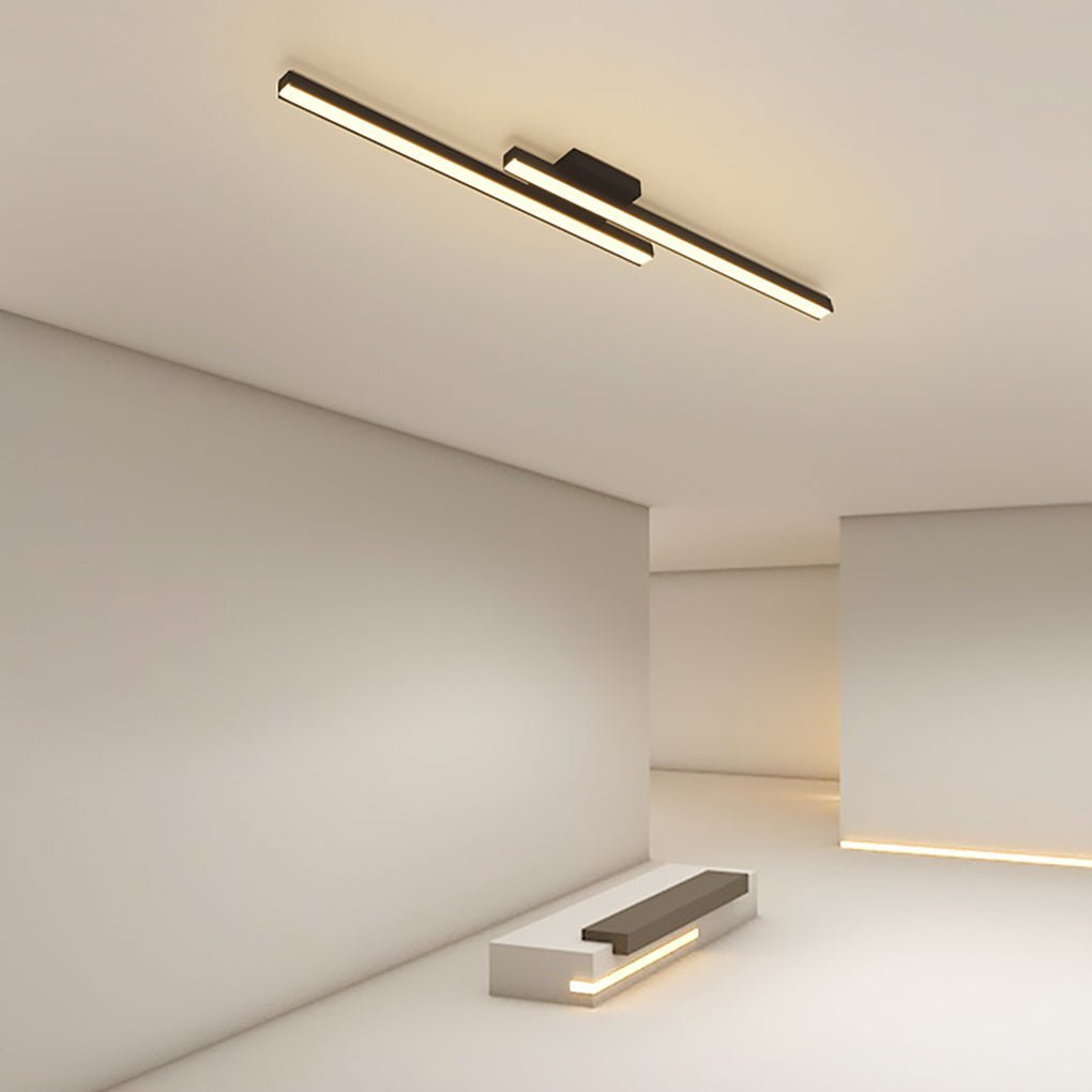 35'' Modern LED Rectangular Shaped Flush Mount Kitchen Lighting Ceiling Light-Lighom