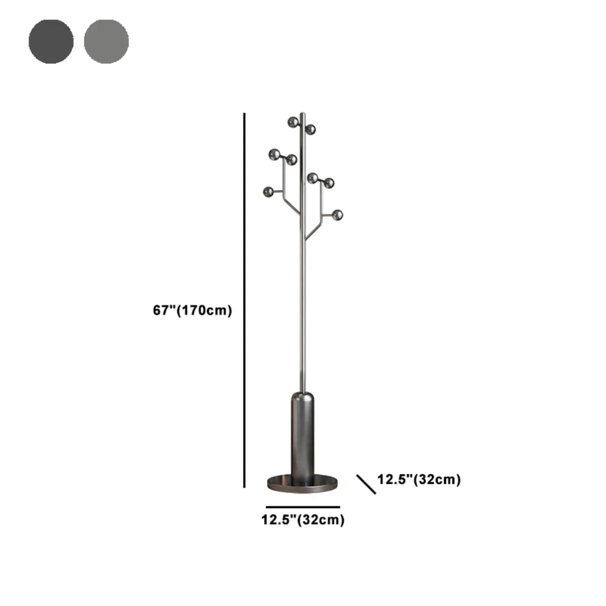 Silver Stainless Steel Tree Coat Rack