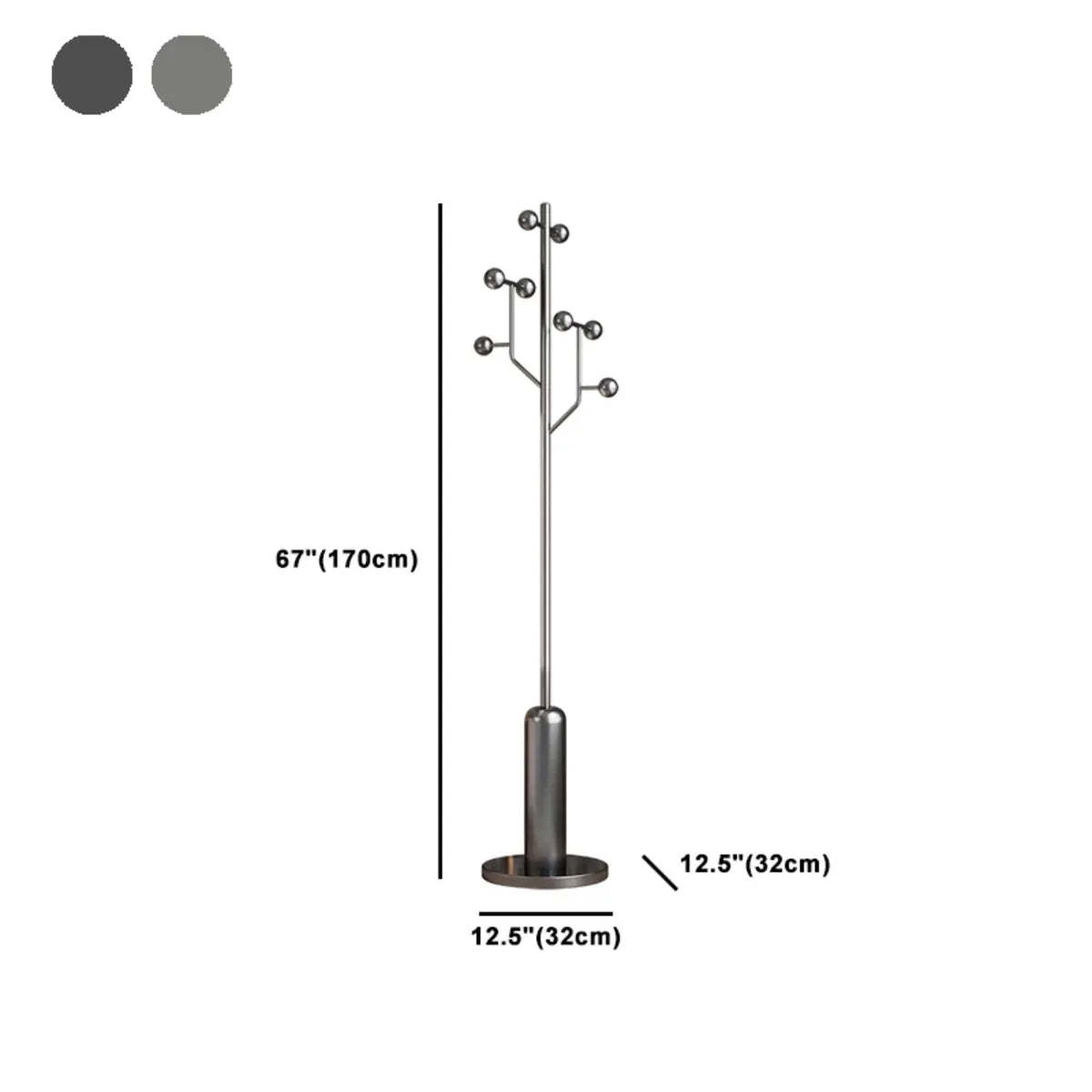 Silver Stainless Steel Tree Coat Rack