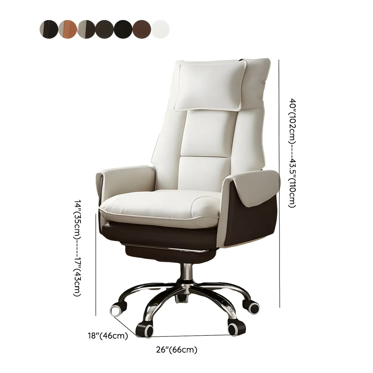 Ergonomic Leather Executive Office Chair