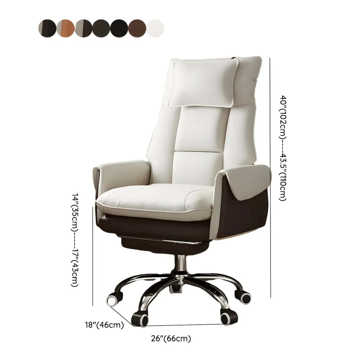 Ergonomic Leather Executive Office Chair