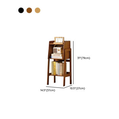 Scandinavian Bamboo Bookshelf with High Legs