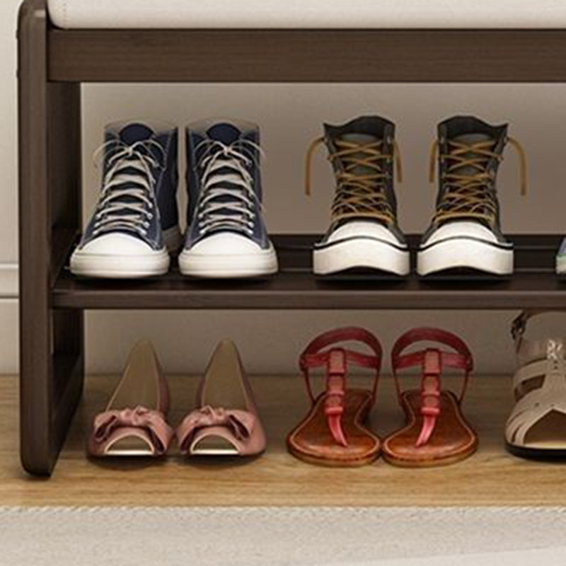 Scandinavian Tech Cloth Wood 1-Shelf Shoe Storage