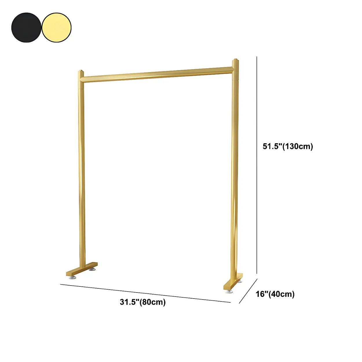 Sleek Modern Gold Metal Coat Rack — Gold