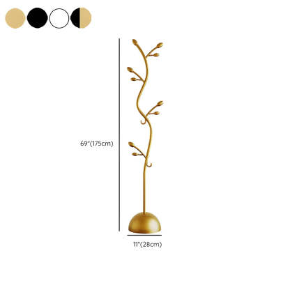 Black-Gold Metal Frame Tall Tree Coat Stand