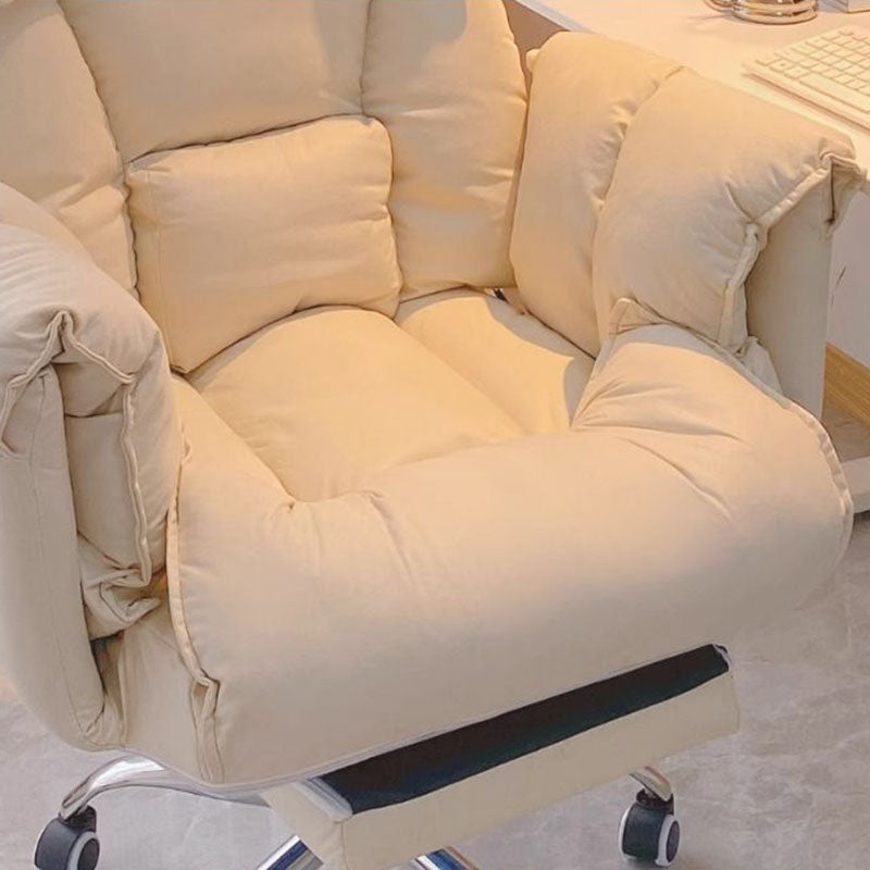Modern Fabric Steel Adjustable Recliner With Footrest — Steel / A - Pink / Without Footrest