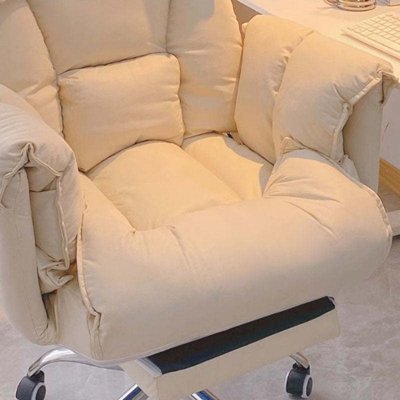 Modern Fabric Steel Adjustable Recliner With Footrest — Steel / A - Pink / Without Footrest