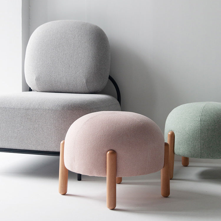 Scandinavian Ladybug Pouf Stool — Green