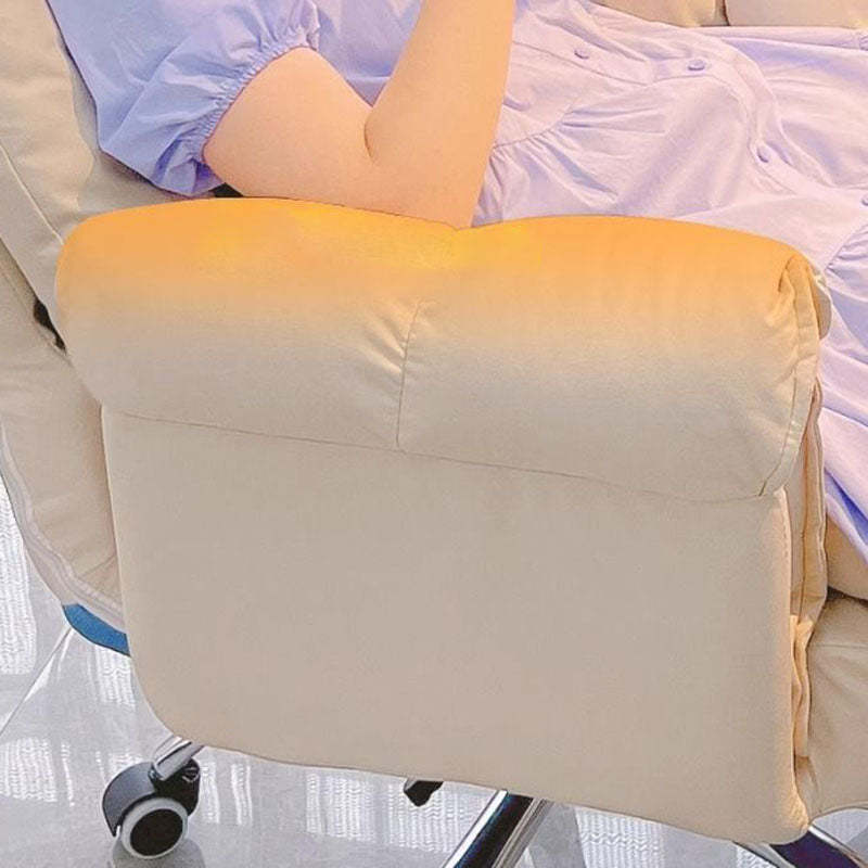 Modern Fabric Steel Adjustable Recliner With Footrest — Steel / A - Pink / With Footrest