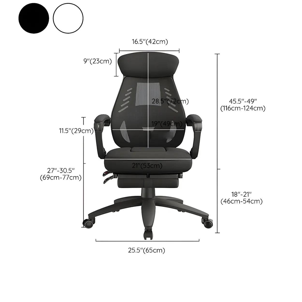 Ergonomic Black Mesh High-Back Office Chair