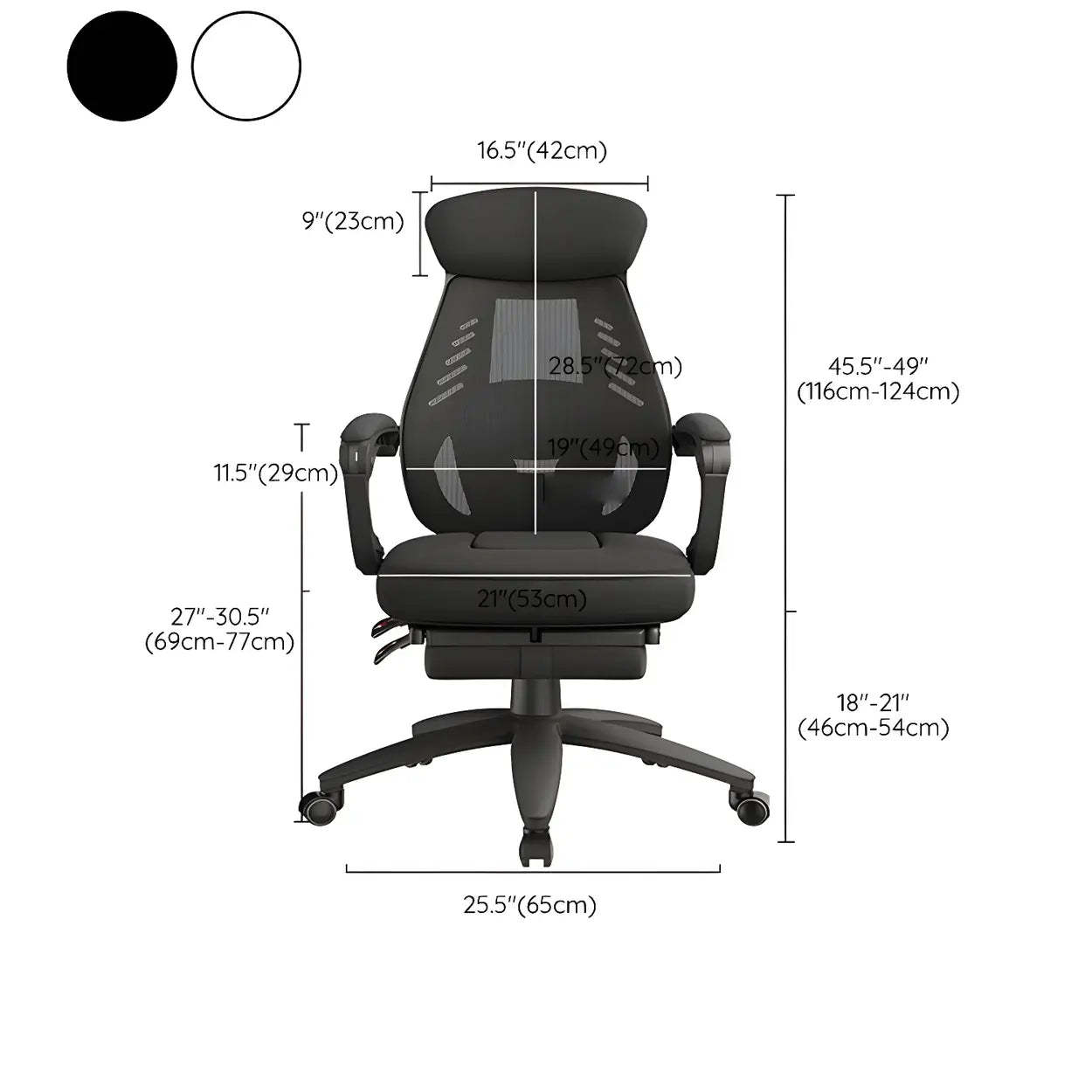 Ergonomic Black Mesh High-Back Office Chair