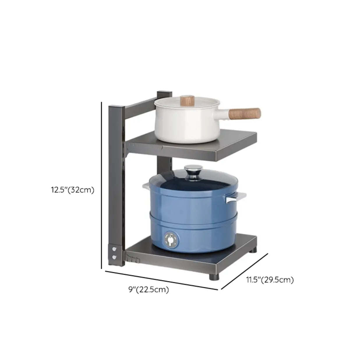 Gray Rust-Resistant Metal Baker's Rack