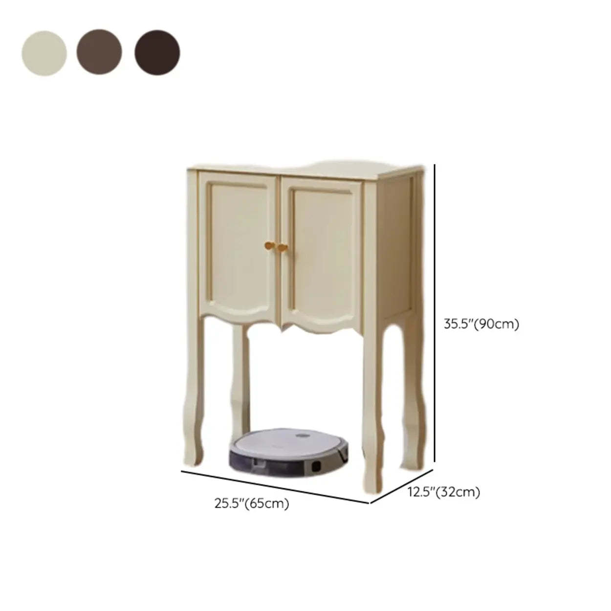 Brown Wood Rectangular Storage Console Table