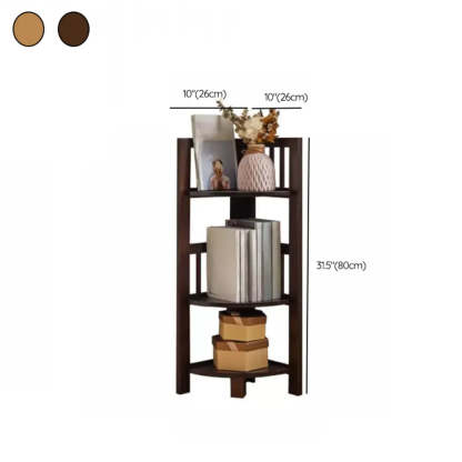 Wooden Triangle Tower Corner Bookcase