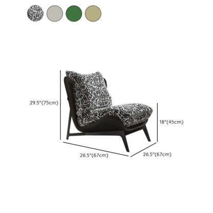 Modern Flannel Reclining Accent Chair
