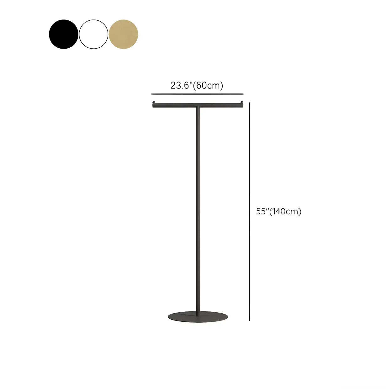 Sleek Metal Freestanding Coat Rack