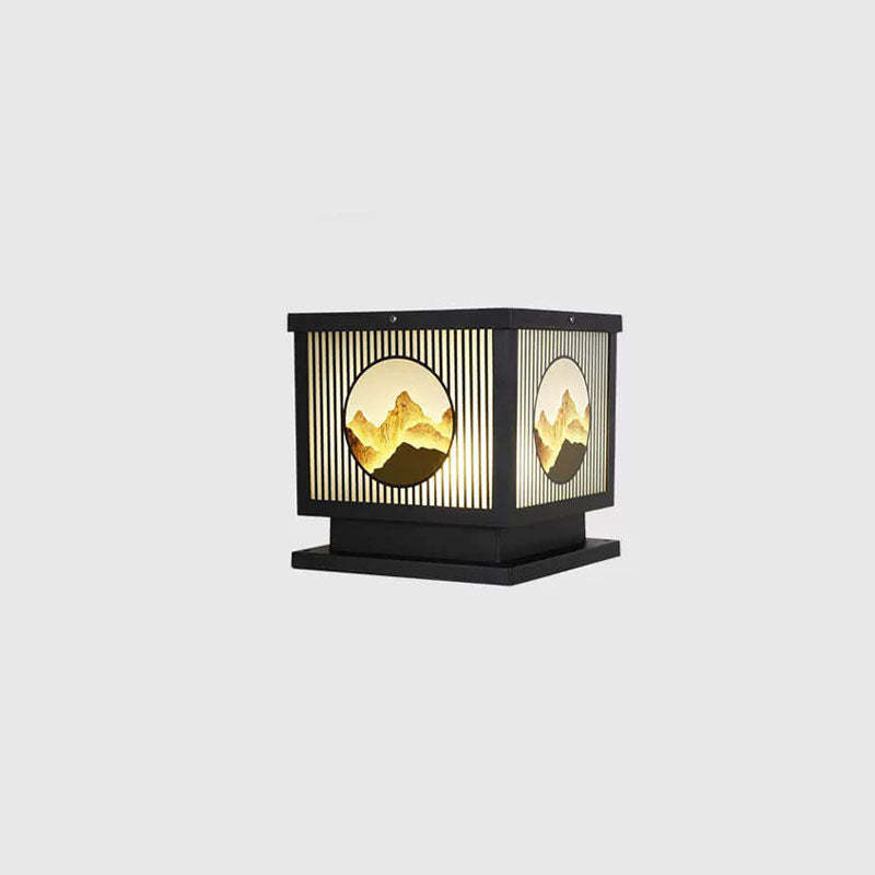 Solar Chinese Square Post LED Outdoor Landscape Light