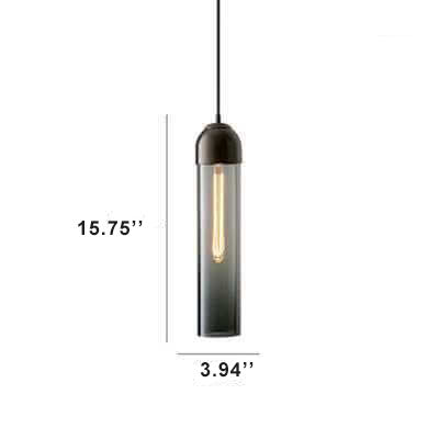 Minimalist Tube Glass LED Pendant Light