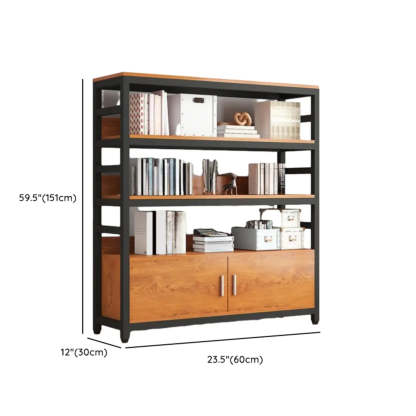 Modern Rustic Vertical Open-Shelf Bookcase