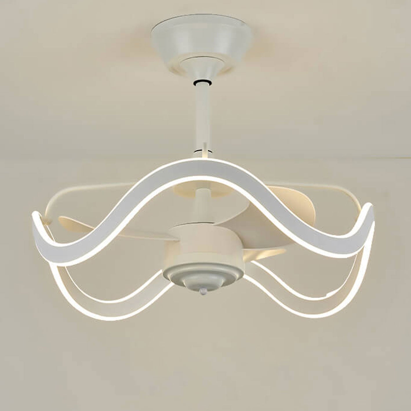 White creative inverter silent ceiling fans — 220V-240V (UK/AU)