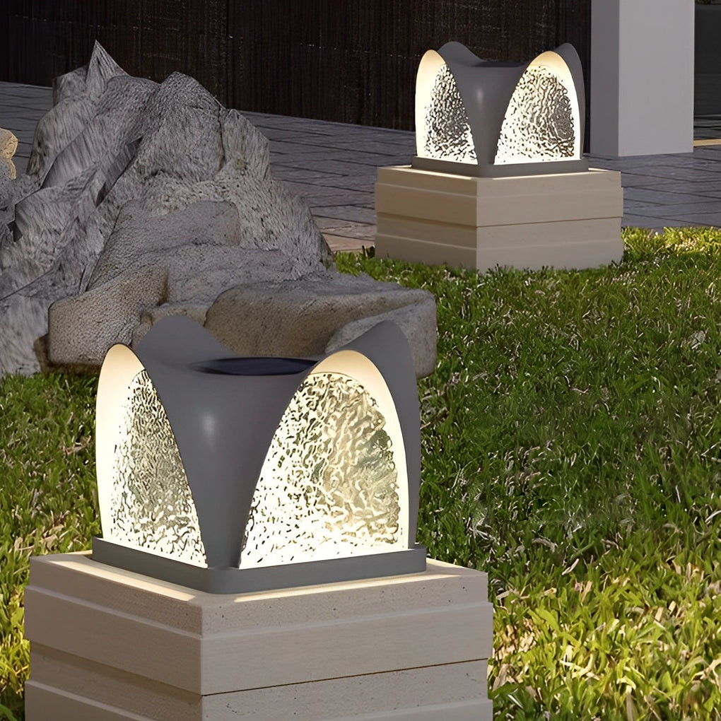 Decorative IP65 Black Modern Solar Post Cap Light