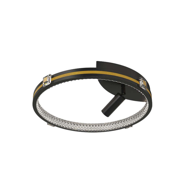 Ring 3-Step Dimming Crystal Modern Ceiling Light