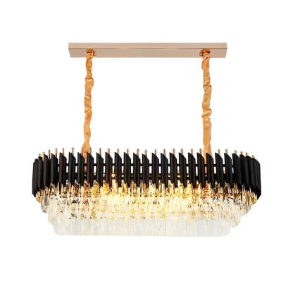 Round Oval Crystal Dimmable Postmodern Chandelier