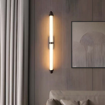 Modern Long Acrylic Tube LED Metallic Indoor Sconce Wall Lamp, 27.55''/35.43-Lighom