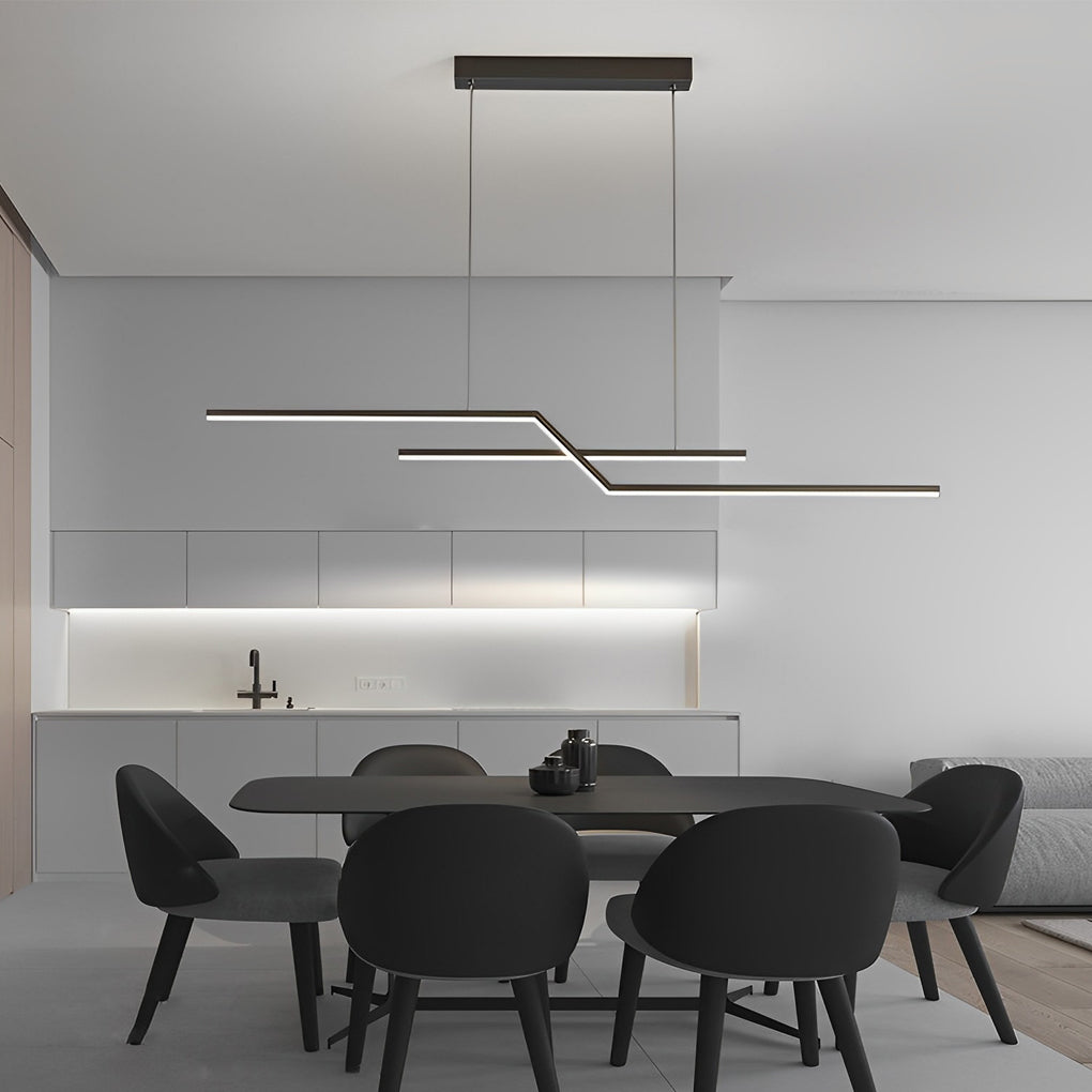 Minimalist Linear LED Dimmable Modern Chandelier