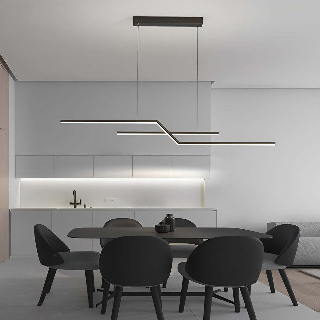 Minimalist Linear LED Dimmable Modern Chandelier
