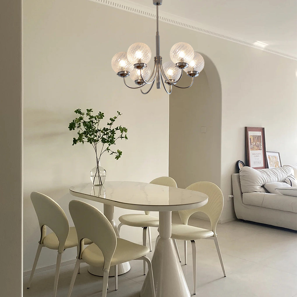 6-Light Minimalist Planet Glass Ball Postmodern Pendant