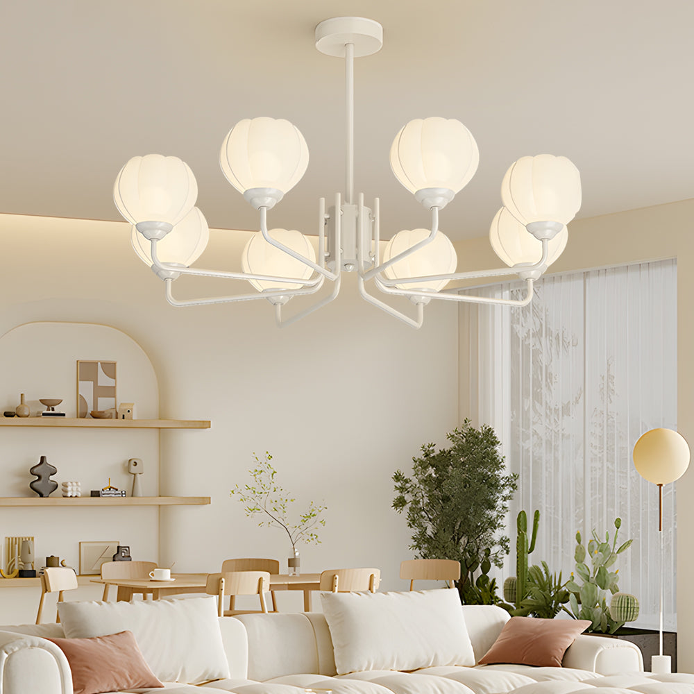 Lighom french hanging bell metal chandeliers — White