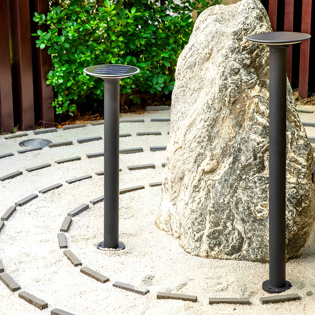 Round Waterproof Intelligent Light Control LED Solar Outdoor Lawn Lamp-Lighom