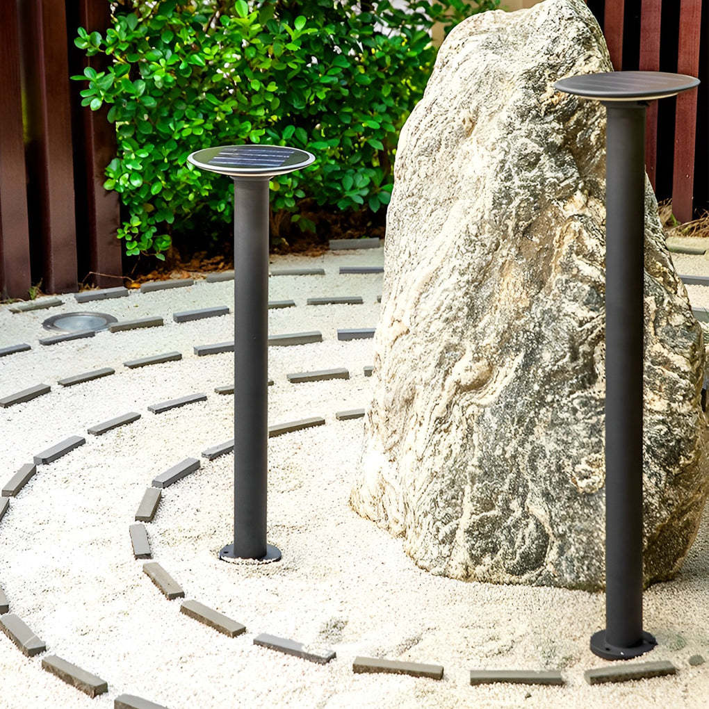 Round Waterproof Intelligent Light Control LED Solar Outdoor Lawn Lamp-Lighom