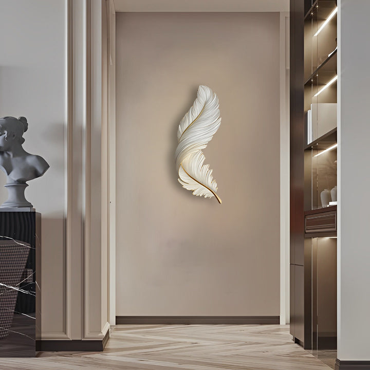 Luxury Creative Feathers USB DC5V Remote Control LED Modern Wall Lights-Lighom