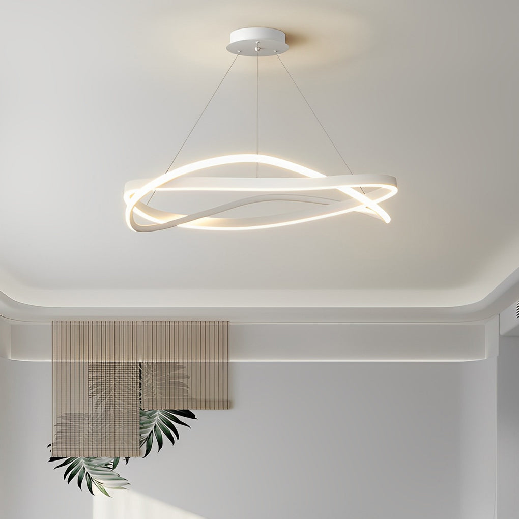 Circular Wave Ring Dimmable Minimalist Nordic Chandelier