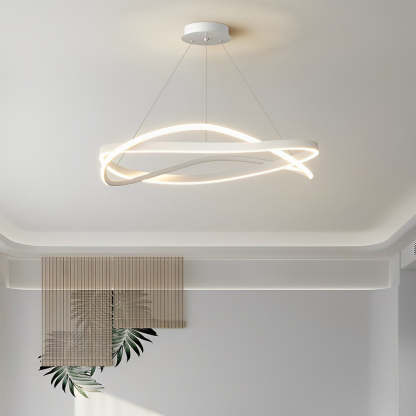 Circular Wave Ring Dimmable Minimalist Nordic Chandelier