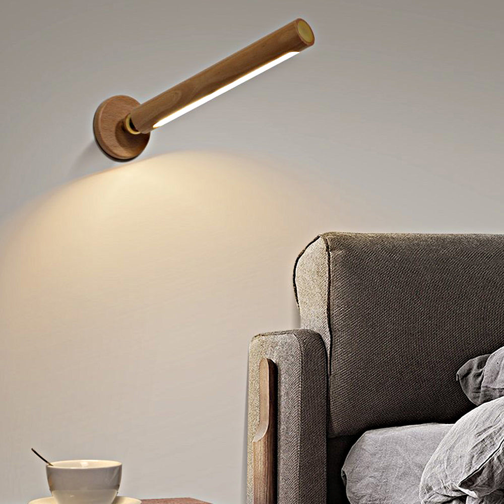 Rotation Wood LED Portable Magnetic USB Touch Night Light-Lighom