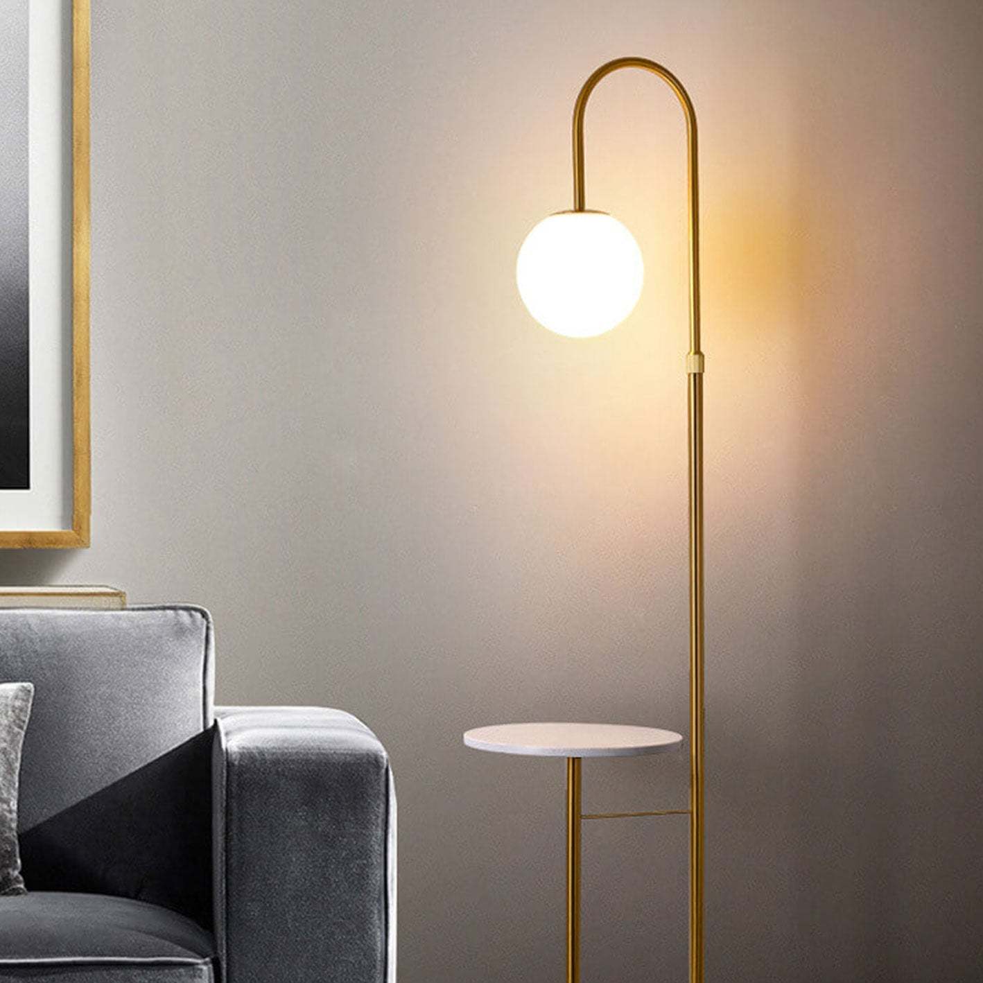 Nordic Iron Marble LED Floor Lamp