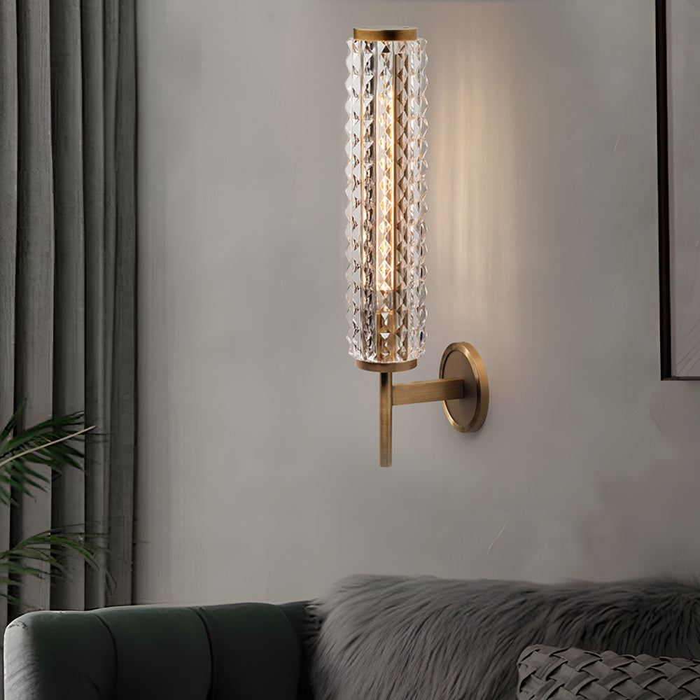 Glass Copper American Bedroom Wall Light