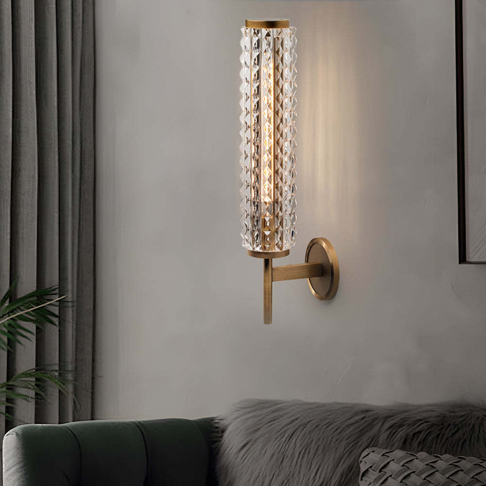 Glass Copper American Bedroom Wall Light