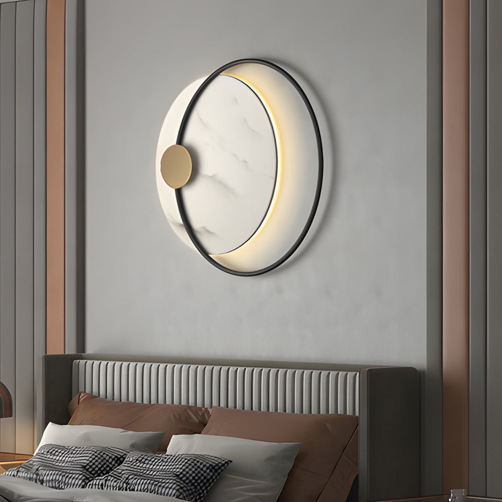Round Marble Decorative LED Wall Sconce