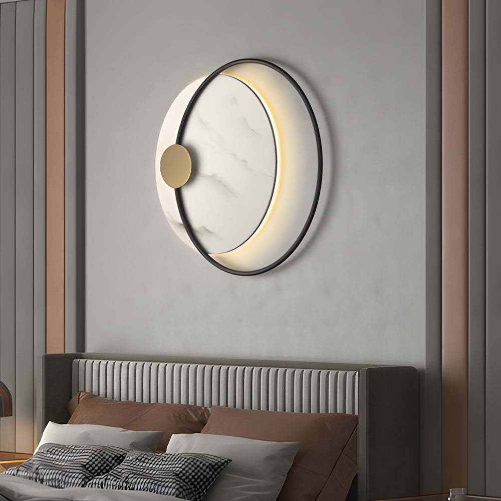 Round Marble Decorative LED Wall Sconce