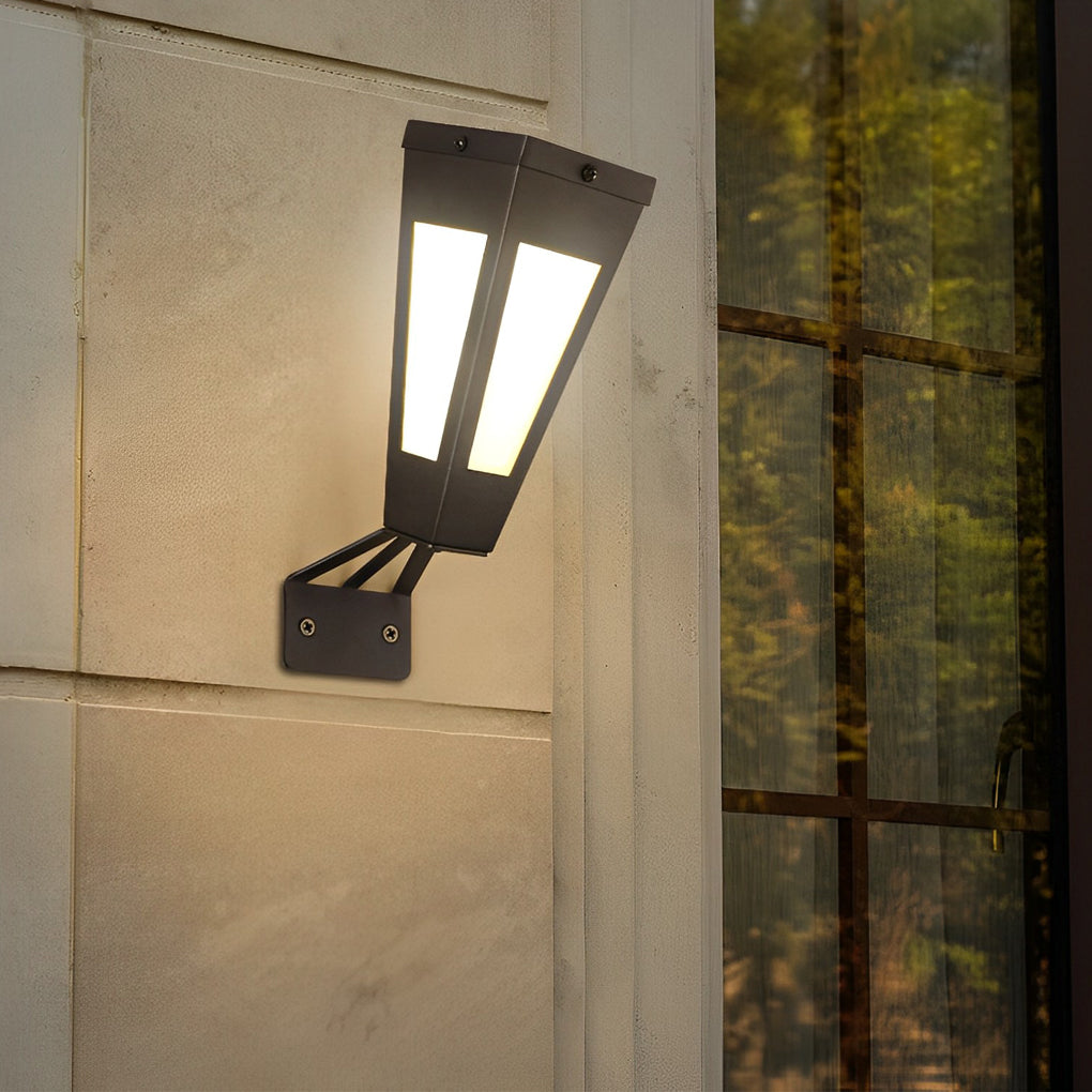 Smart Metal Black Modern Solar Outdoor Wall Light