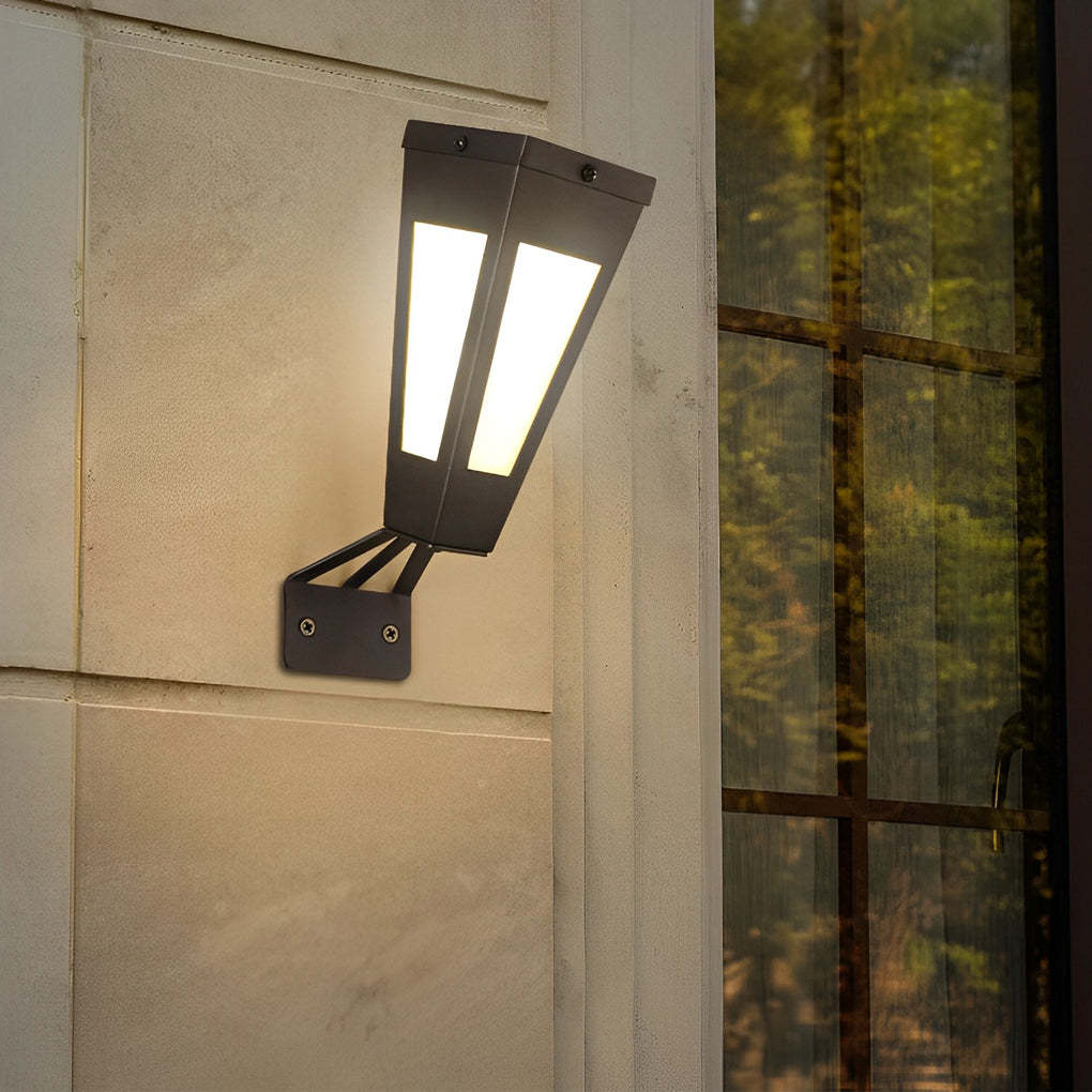 Smart Metal Black Modern Solar Outdoor Wall Light