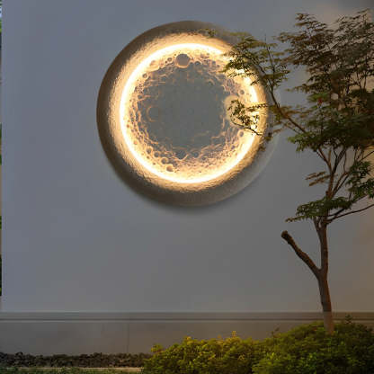 Moon Craters Design LED Waterproof Modern Outdoor Wall Lamp Exterior Lights-Lighom