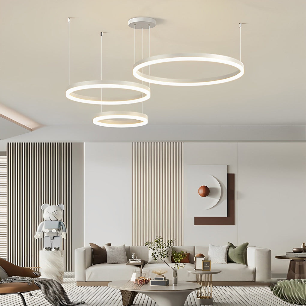 Circular Rings Dimmable LED Modern Chandelier